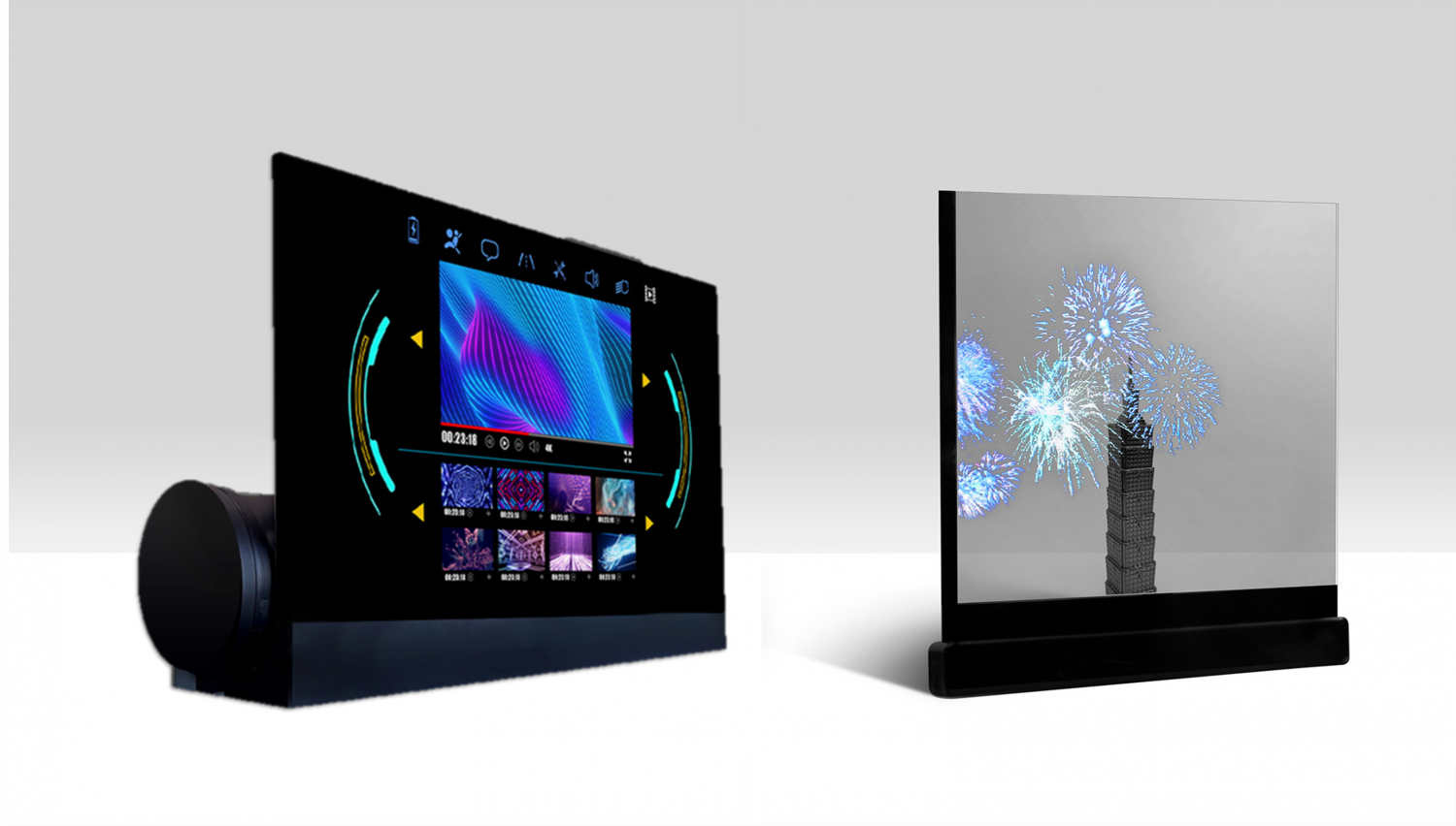 可捲式、折疊性、高透明